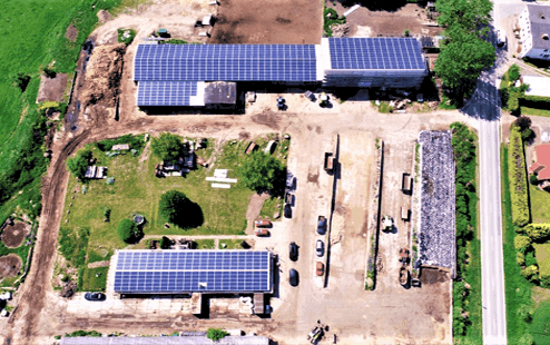 Solaranlage für Gewerbehalle Beispielreferenz 300 kWp in Mecklenburg-Vorpommern

